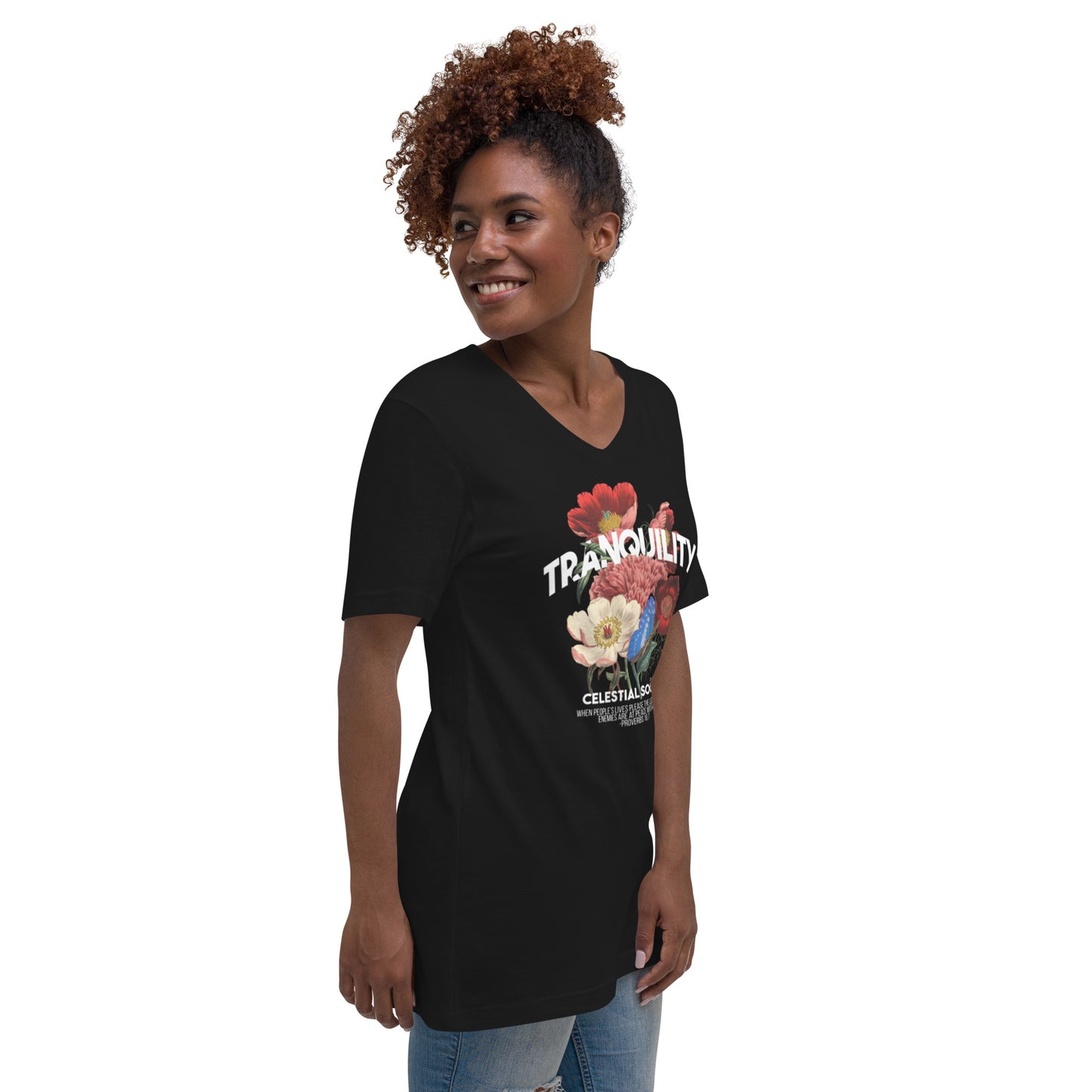 Tranquility Unisex V-Neck T-Shirt